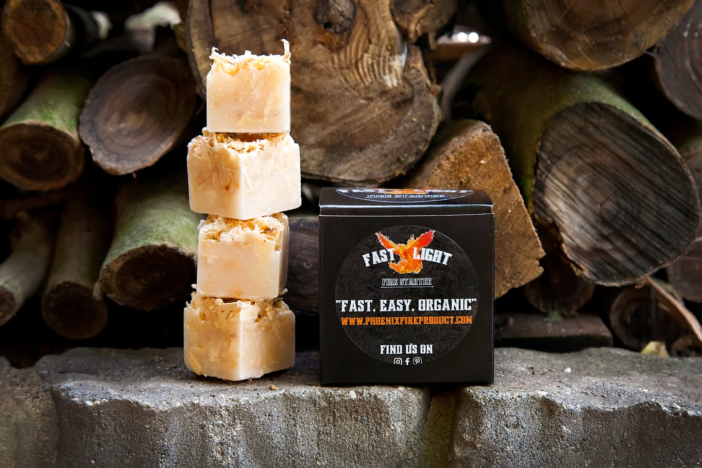 four single Organic Fire Starter